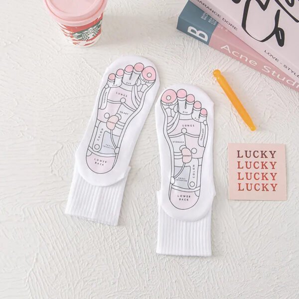 Acupoint Graphic Foot Massage Cotton Socks
